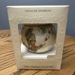 Hallmark‎ "Spencer Sparrow" Tree Trimmer Unbreakable Satin Ball Ornament  1979